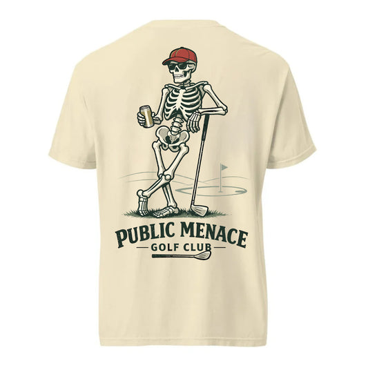 Public Menace Golf Club Skeleton Shirt